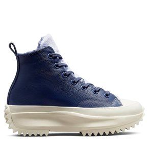 NWT Converse Run Star Hike Hi sherpa and leather platform sneakers in steel 7